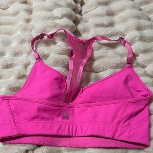 VSX Hot Pink Racerback Sports Bra with Mesh Detail